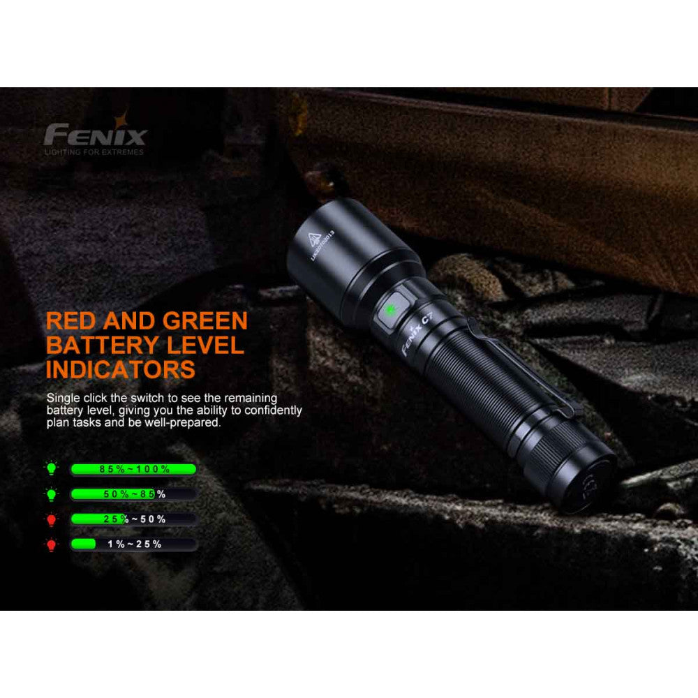 Fenix C7 3000 Lumen Rechargeable High Performance Flashlight with Magnetic Base - 470 Metres