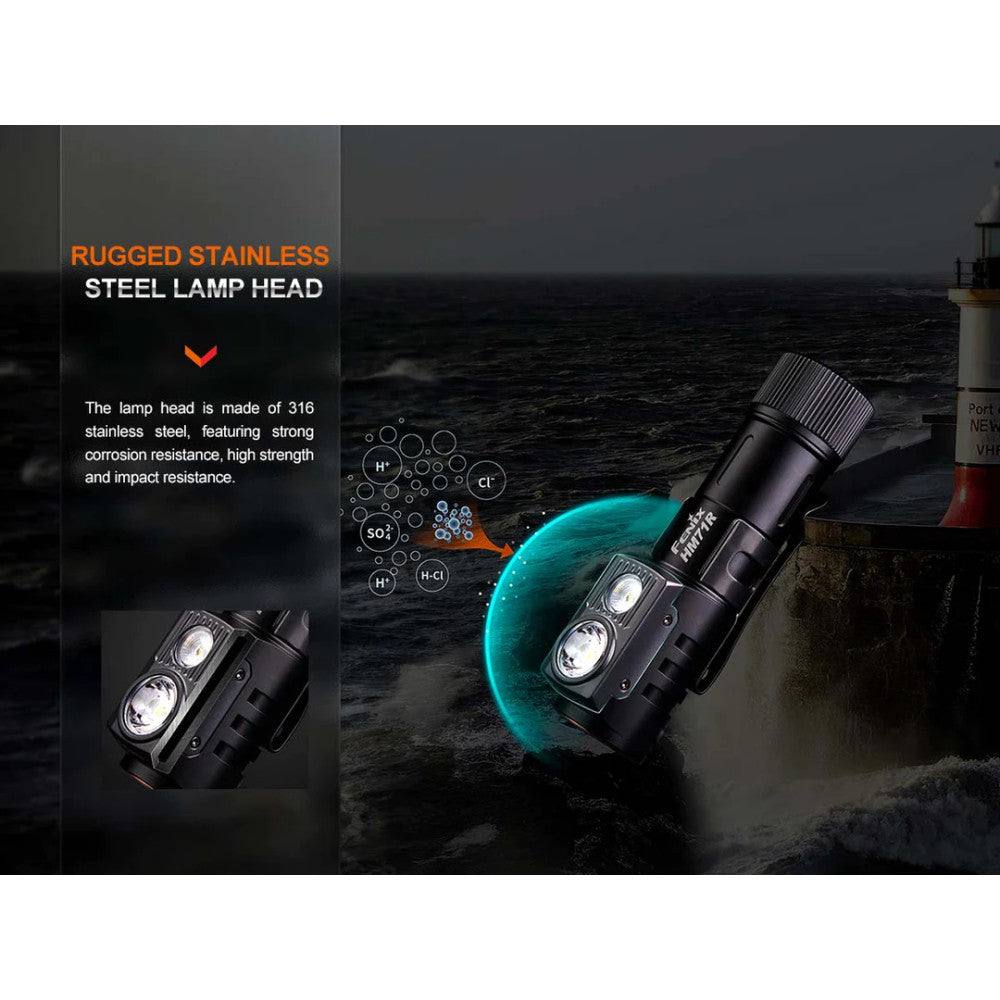 Fenix HM71R 2700 Lumen Rechargeable Spot and Flood Headlamp/Flashlight