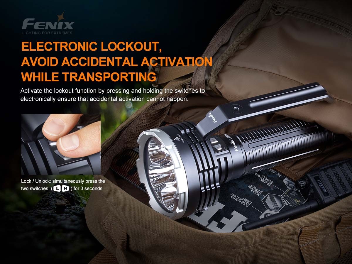 Fenix LR80R 18,000 Lumen USB-C Rechargeable Searchlight - 1130 Metres