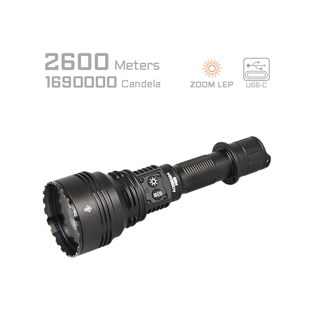 AceBeam W35 LC DEL Zoom Rechargeable LEP Flashlight - 2.6km Ultra Throw