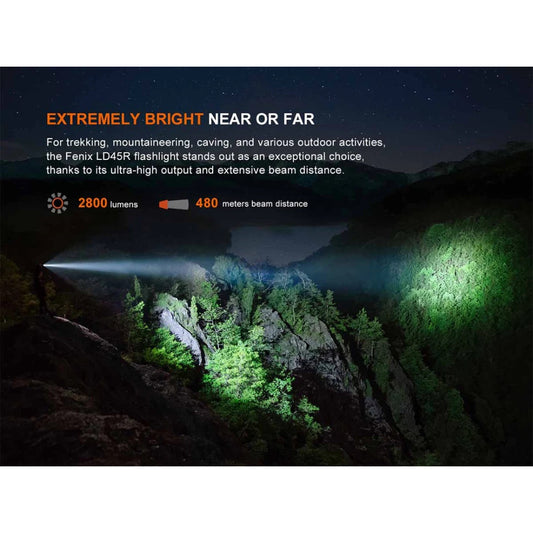 Fenix LD45R 2800 Lumen Rechargeable Focusable Searchlight - 480 Metres