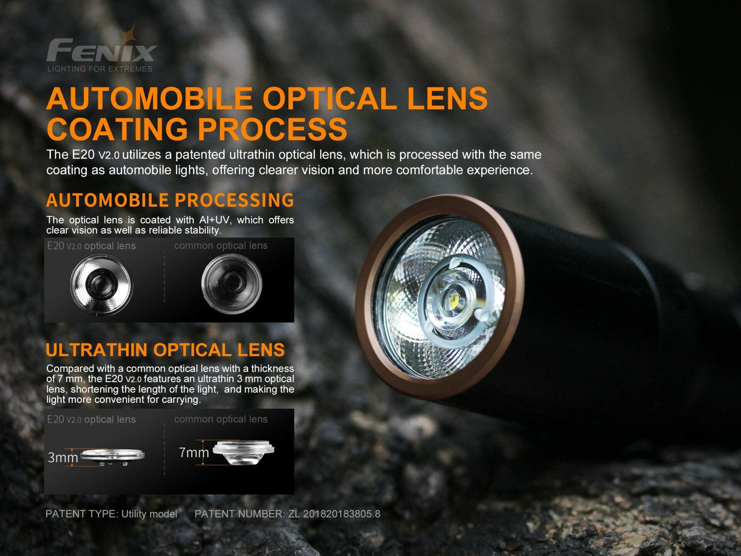 Fenix E20 V2.0 350 Lumen Compact 2AA Flashlight