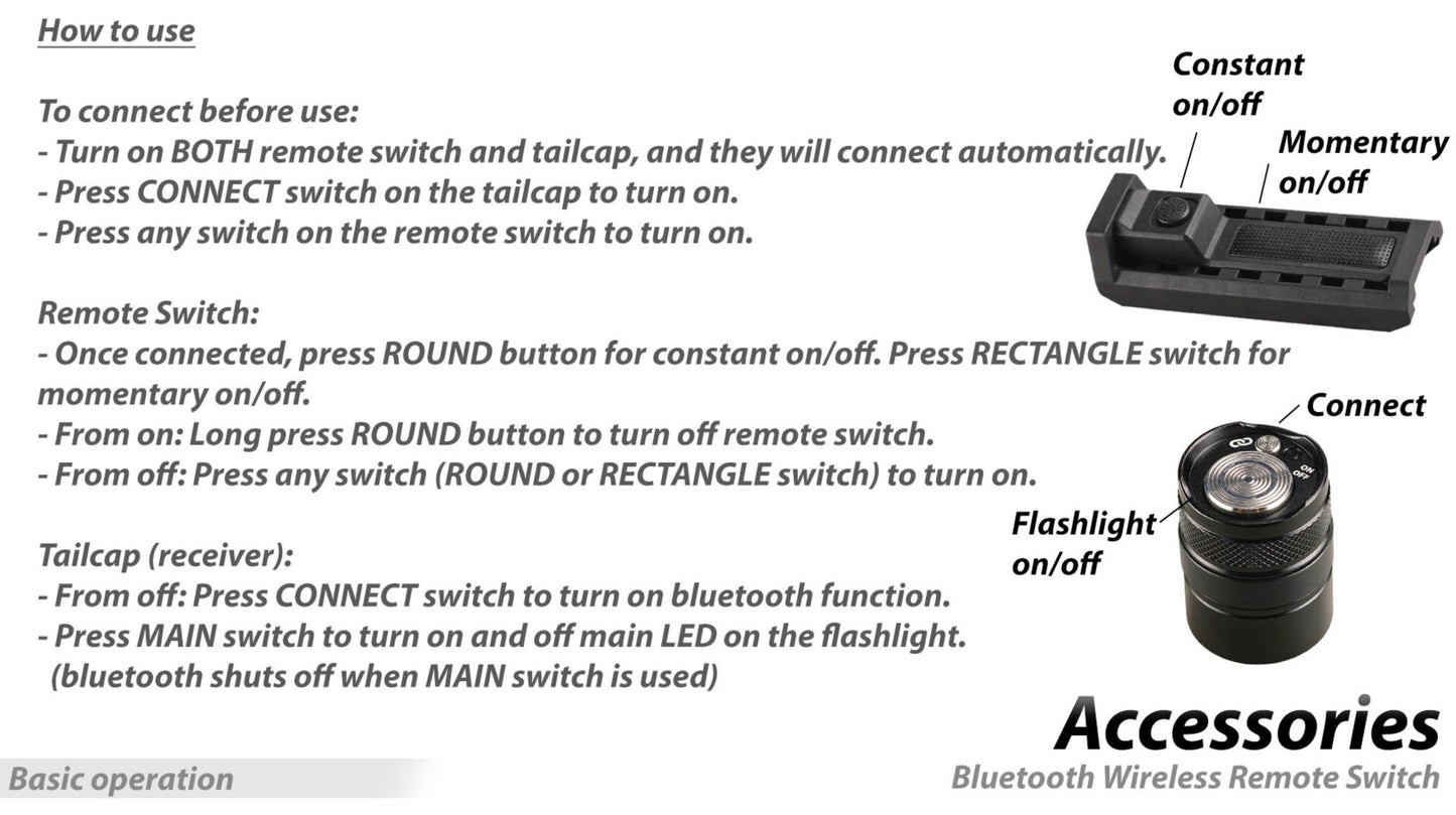 EagleTac Bluetooth Wireless Remote Pressure Switch for V Series Flashlights