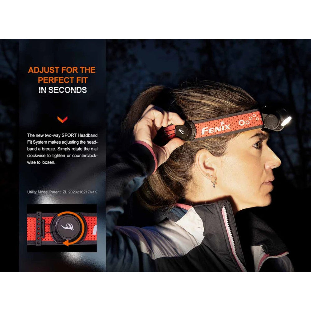 Fenix HM65R-T V2.0 1600 Lumen Rechargeable Dual Output Trail-Running Headlamp