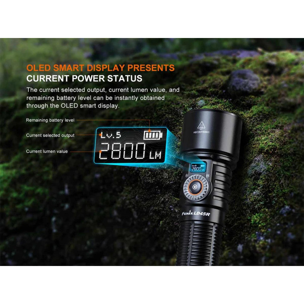 Fenix LD45R 2800 Lumen Rechargeable Focusable Searchlight - 480 Metres