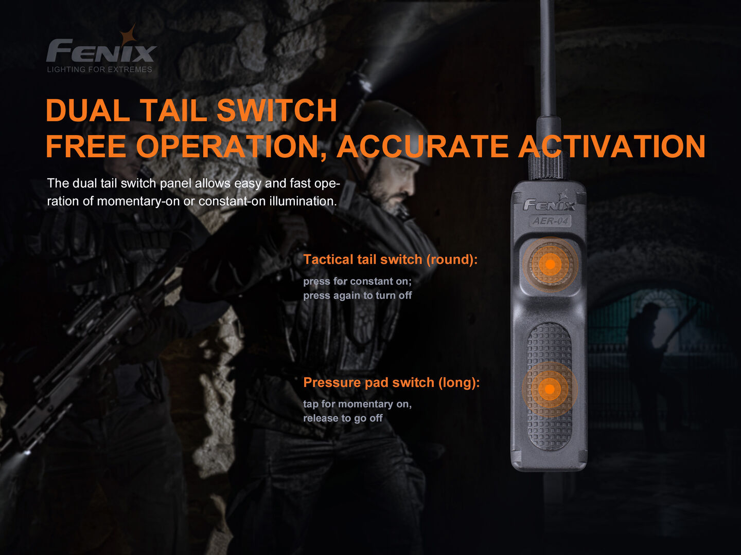 Fenix AER-04 Remote Switch for Fenix HT18R, HT30R, PD36R Pro, TK16 V2.0, and More