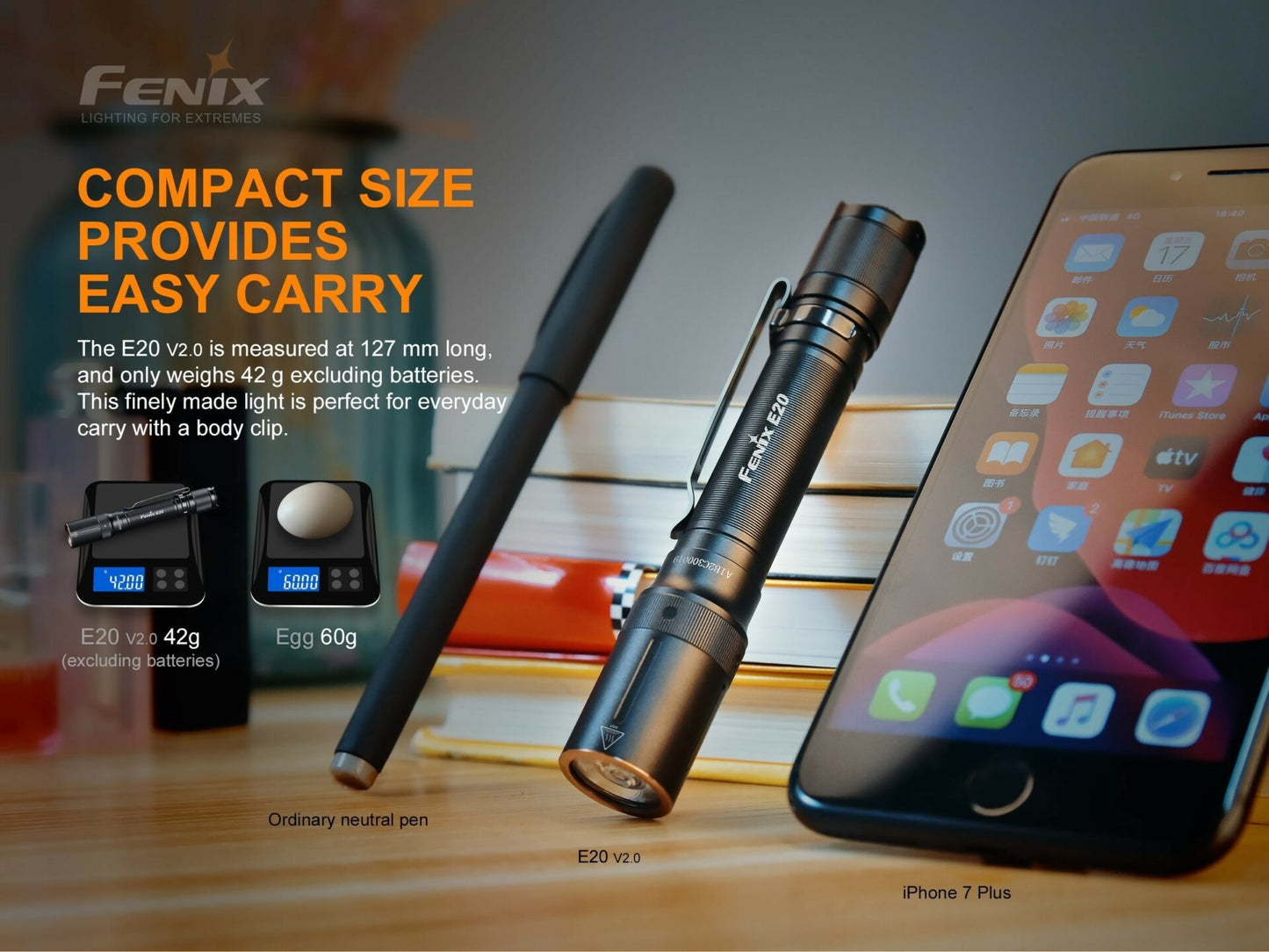 Fenix E20 V2.0 350 Lumen Compact 2AA Flashlight