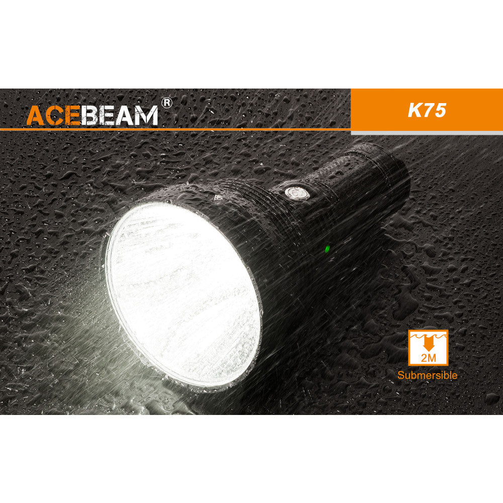 AceBeam K75 2.0 6300 Lumen Long Throw Searchlight - 2500 Metres