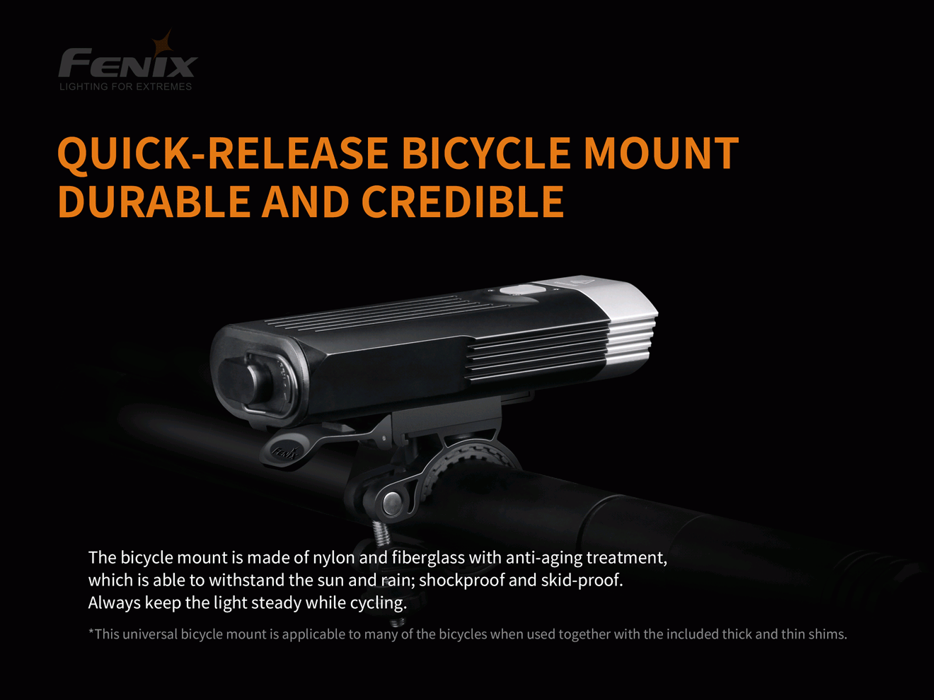 Fenix BC30 V2.0 2200 Lumen Bicycle Light with Wireless Control