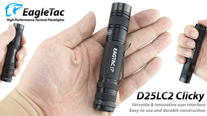 EagleTac D25LC2 Clicky MKII 1480 Lumen CREE XM-L2 U2 LED - 221 Metres