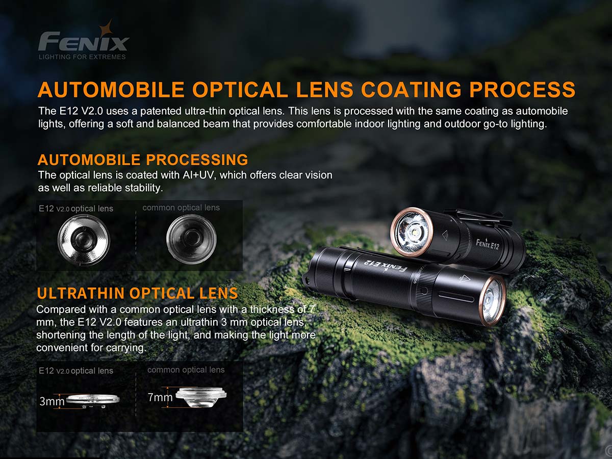 Fenix E12 V2.0 160 Lumen Ultra Compact 1AA Flashlight